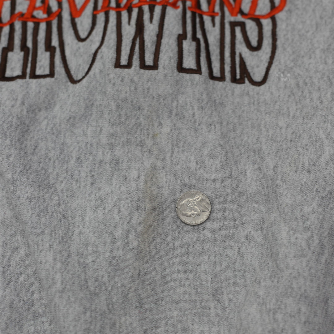 Vintage The Game Cleveland Browns Embroidered Sweatshirt Made In USA L - Fashion Rerun Vintage Migration_Sweaters