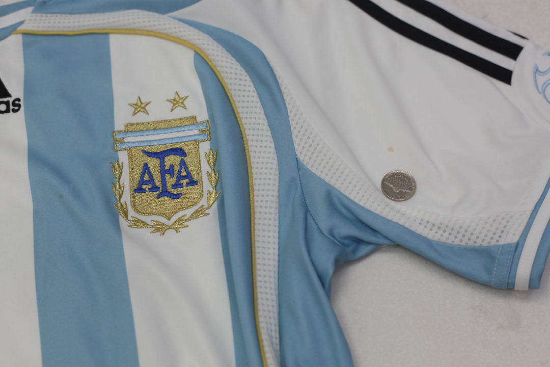 Mens Argentina 2006-2007 Moralez #17 Home Shirt Jersey