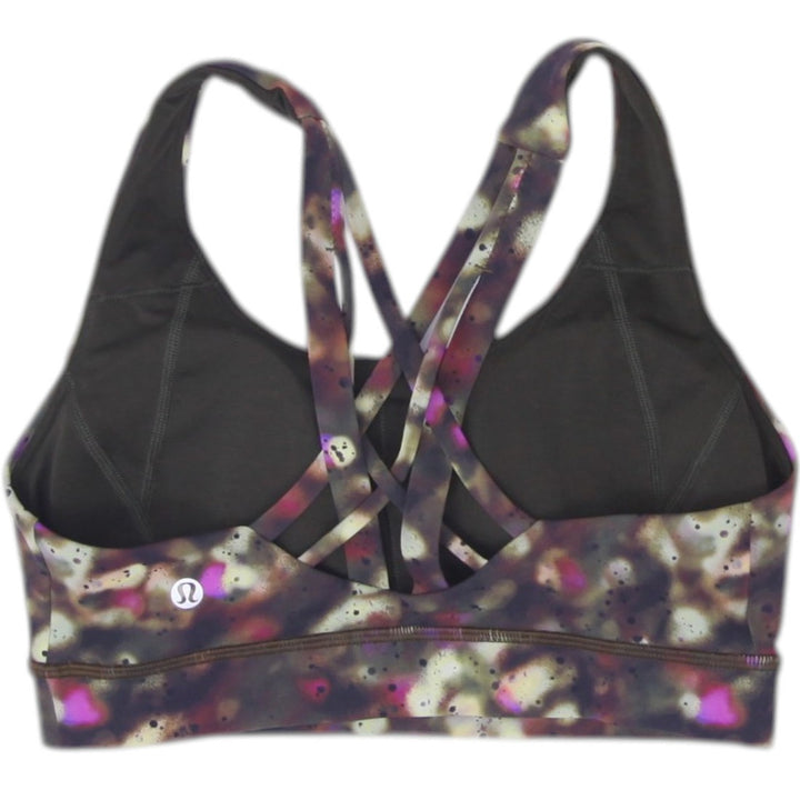 Ladies Lululemon Strappy Abstract Tie Dye Splatter Print Workout Top Size 6