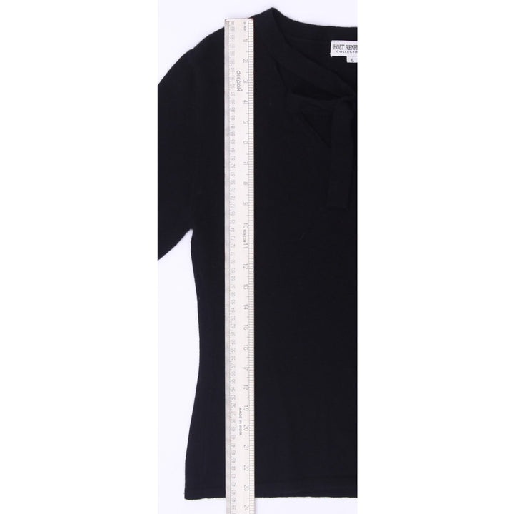 Ladies Holt Renfrew Black 100% Cashmere Sweater Size L