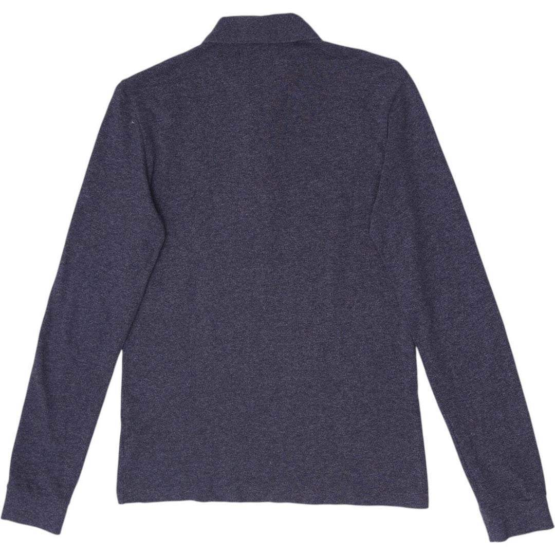 Mens Lacoste Long-Sleeve Classic Fit Polo T-Shirt Dark Heather Grey Size XS