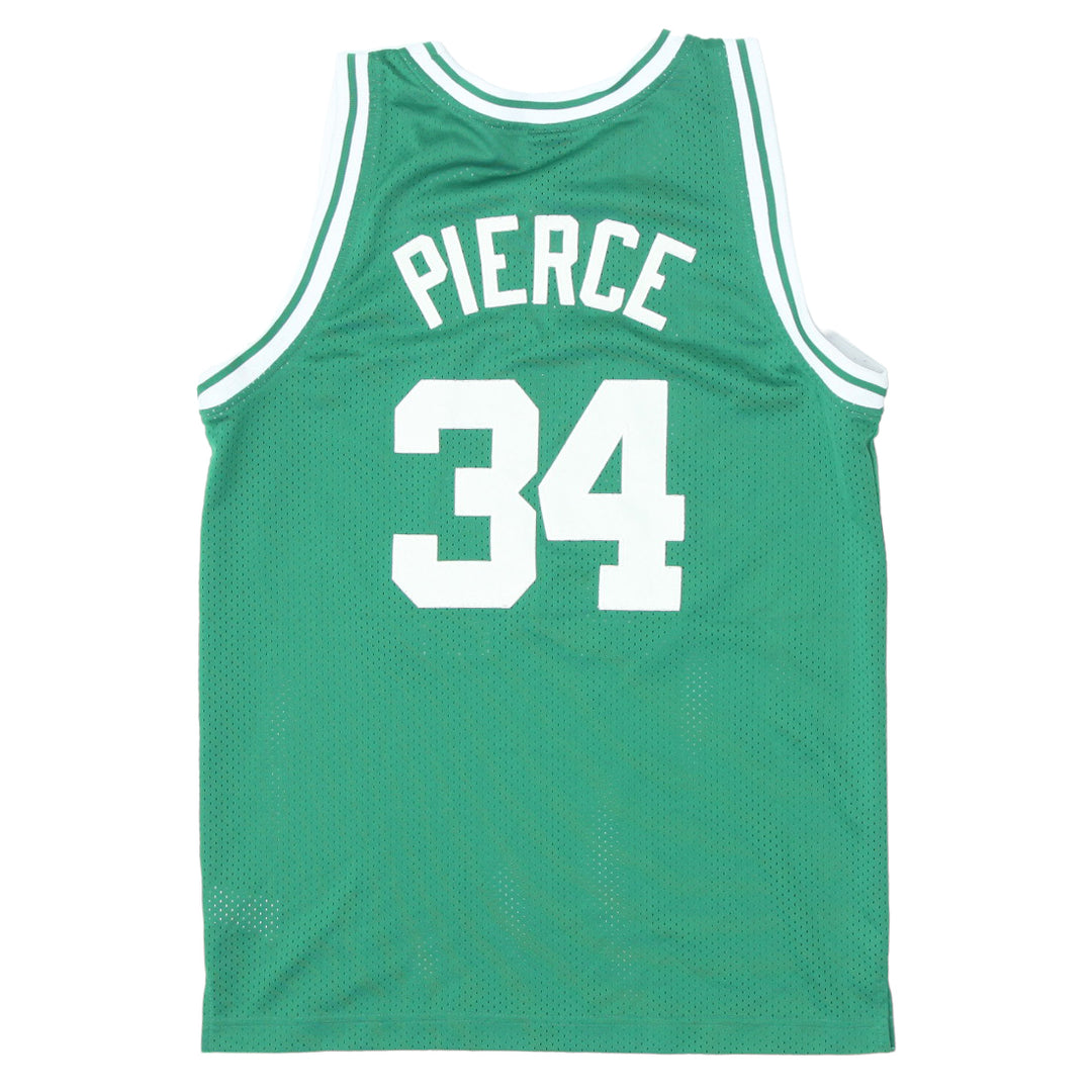 Vintage Nike Team Swoosh Embroidred Boston Celtics Pierce 34 Basketball Jersey