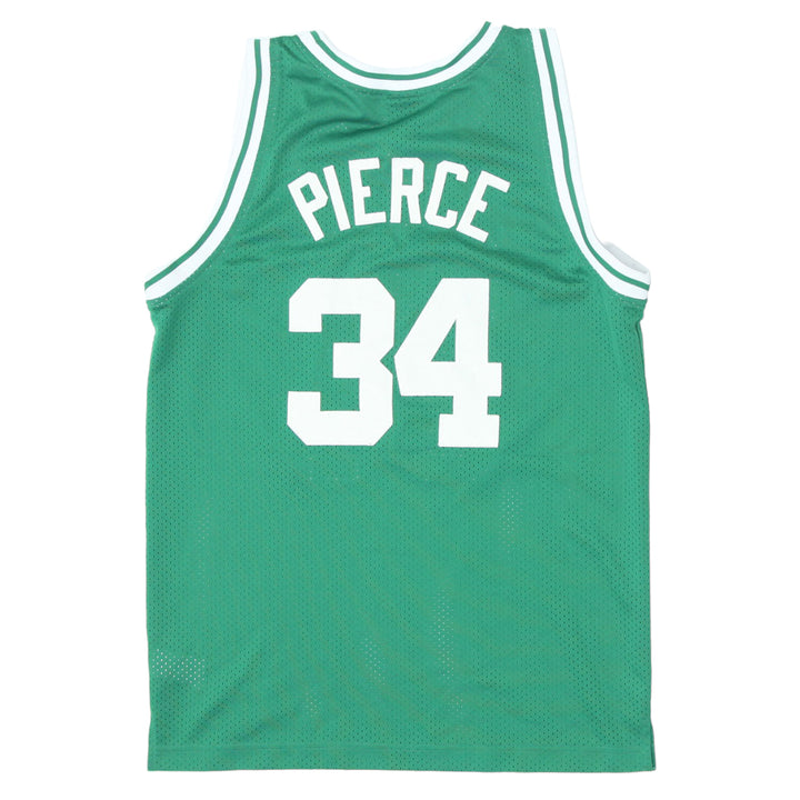 Vintage Nike Team Swoosh Embroidred Boston Celtics Pierce 34 Basketball Jersey