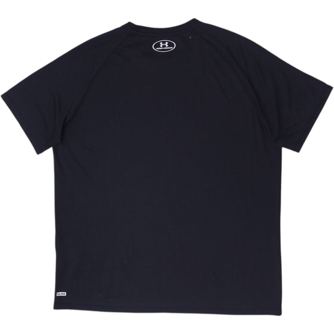 Mens Under Armour HeatGear Black T-Shirt Short Sleeve Athletic