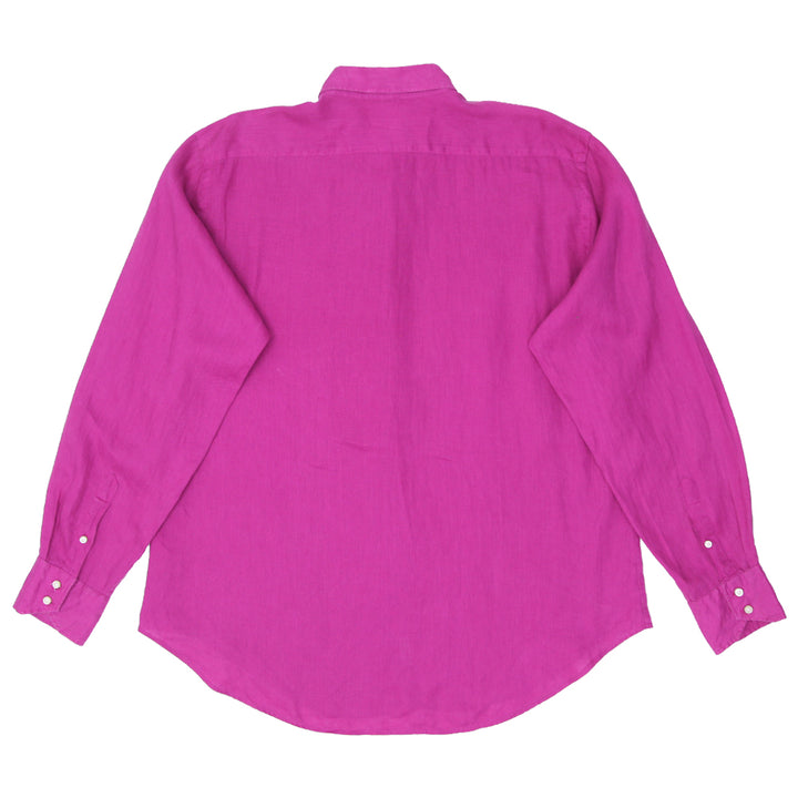 Mens Thomas Dean Linen Long Sleeve Shirt - Fashion Rerun Vintage Migration_Shirt