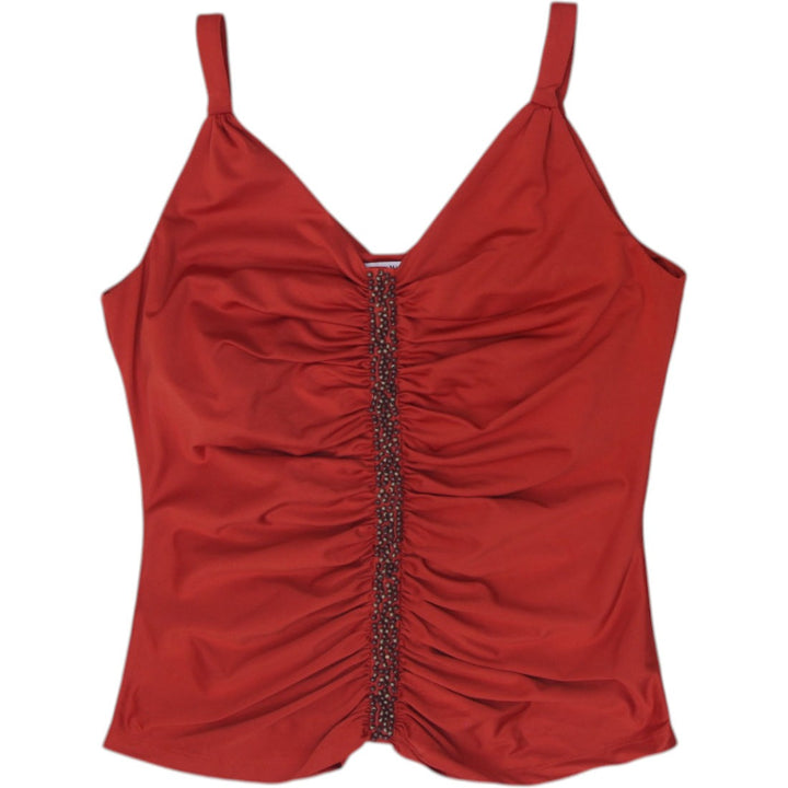 Y2K Ladies Bianca Nygård Petite Ruched Cami Top Size 10