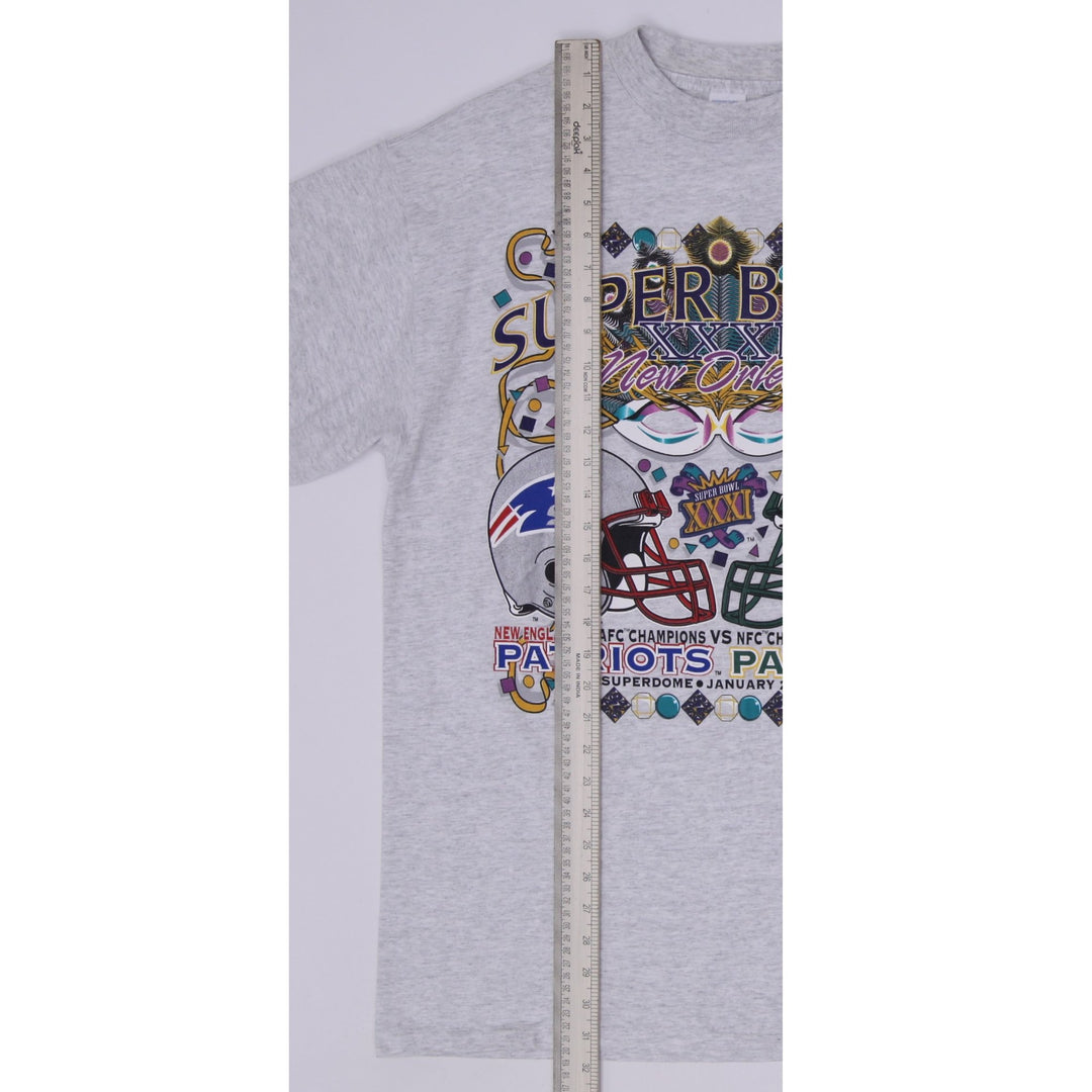 Vintage Logo 7 1997 NFL Super Bowl XXXI Graphic T-Shirt Size XL