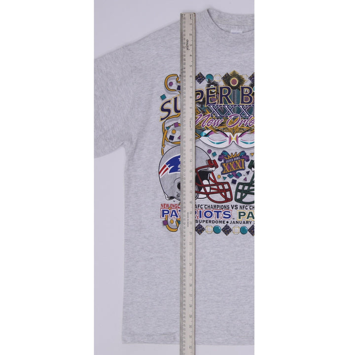Vintage Logo 7 1997 NFL Super Bowl XXXI Graphic T-Shirt Size XL