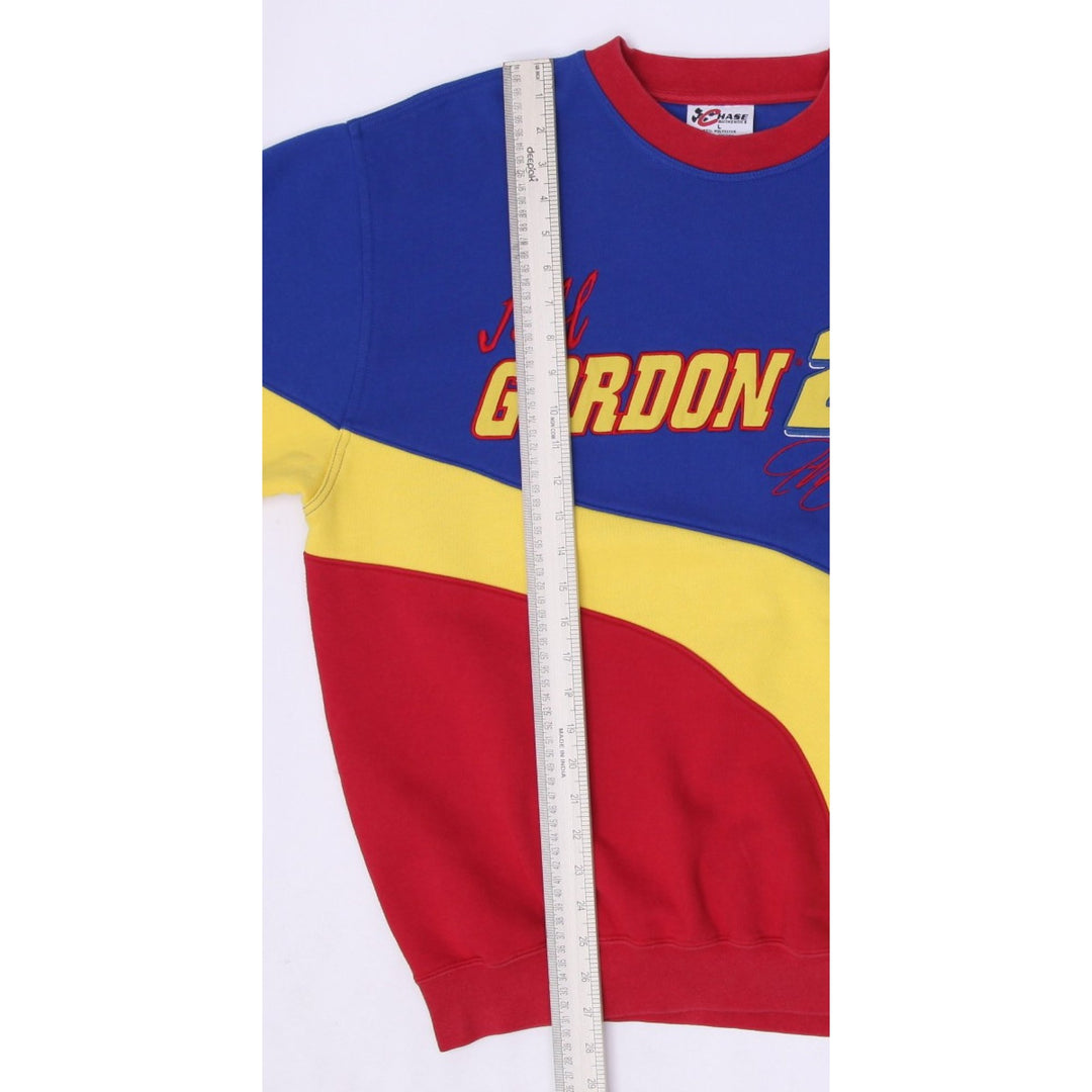 Vintage Chase Authentics Jeff Gordon #24 NASCAR Color Block Crewneck Sweatshirt L