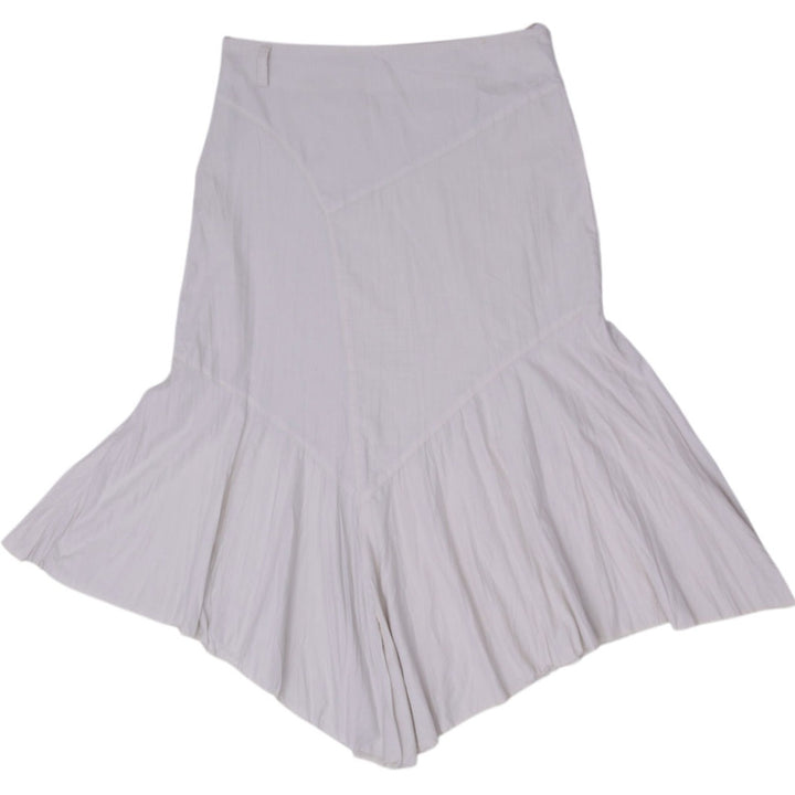 Y2K Ladies Kashina Asymmetrical Lace-Trim Flared Midi Skirt Size 40