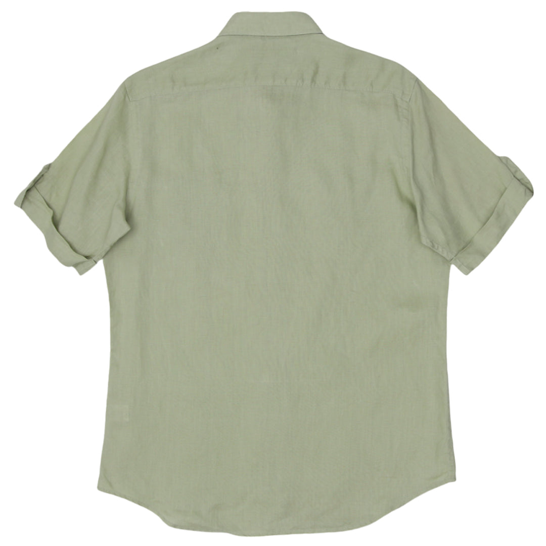 Mens Black Brown Tailored Fit Short Sleeve Shirt - Fashion Rerun Vintage Migration_Shirt