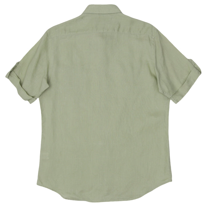 Mens Black Brown Tailored Fit Short Sleeve Shirt - Fashion Rerun Vintage Migration_Shirt