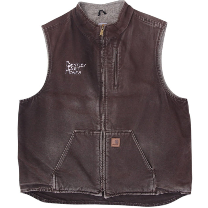 Carhartt V33 DKB Men's Mock Neck Sherpa Lined Work Wear Vest Brown 2XL | Migration_Vests WW Collection | Fashion Rerun
