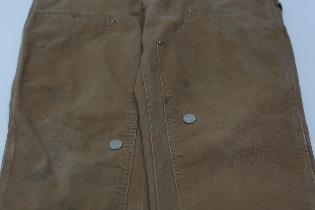 Mens B01 BRN Loose Original Fit Double Knee Carhartt Pants