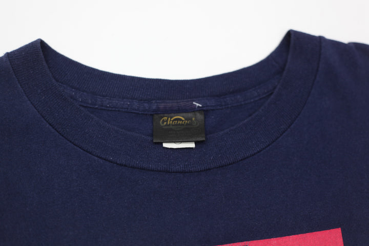 Vintage Elmo Wear T-Shirt Single Stitch Made in USA Navy Blue Changes