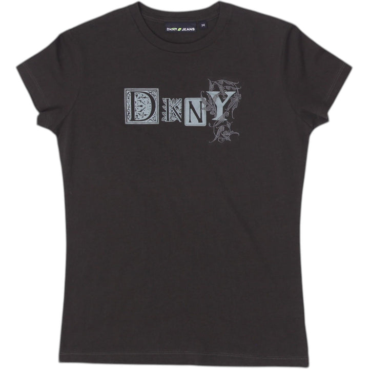 Y2K Ladies DKNY Logo Print Tee Size M | Migration_Y2K Tops | Fashion Rerun