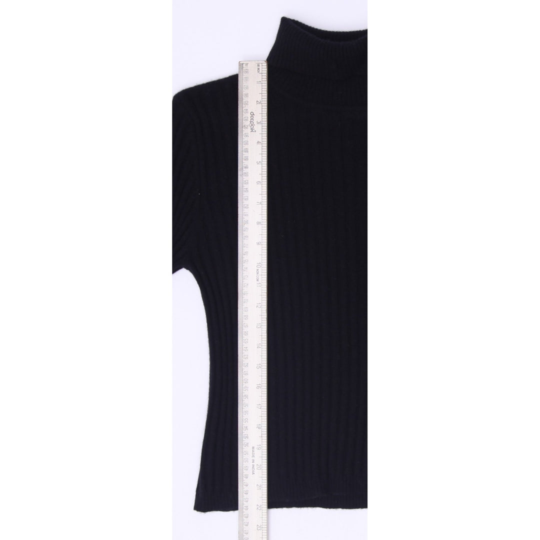 Ladies Avvenire 100% Cashmere Ribbed Turtleneck Sweater Size L