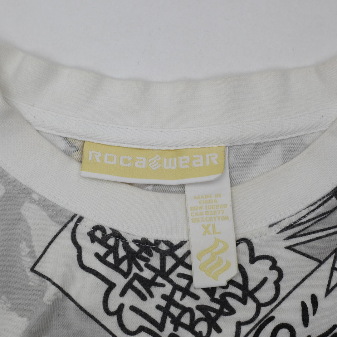 Y2K Mens Rocawear Hip Hop Graphic T-Shirt Size XL