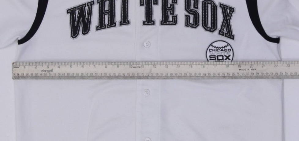 Mens True Fan White Sox Baseball Button Jersey