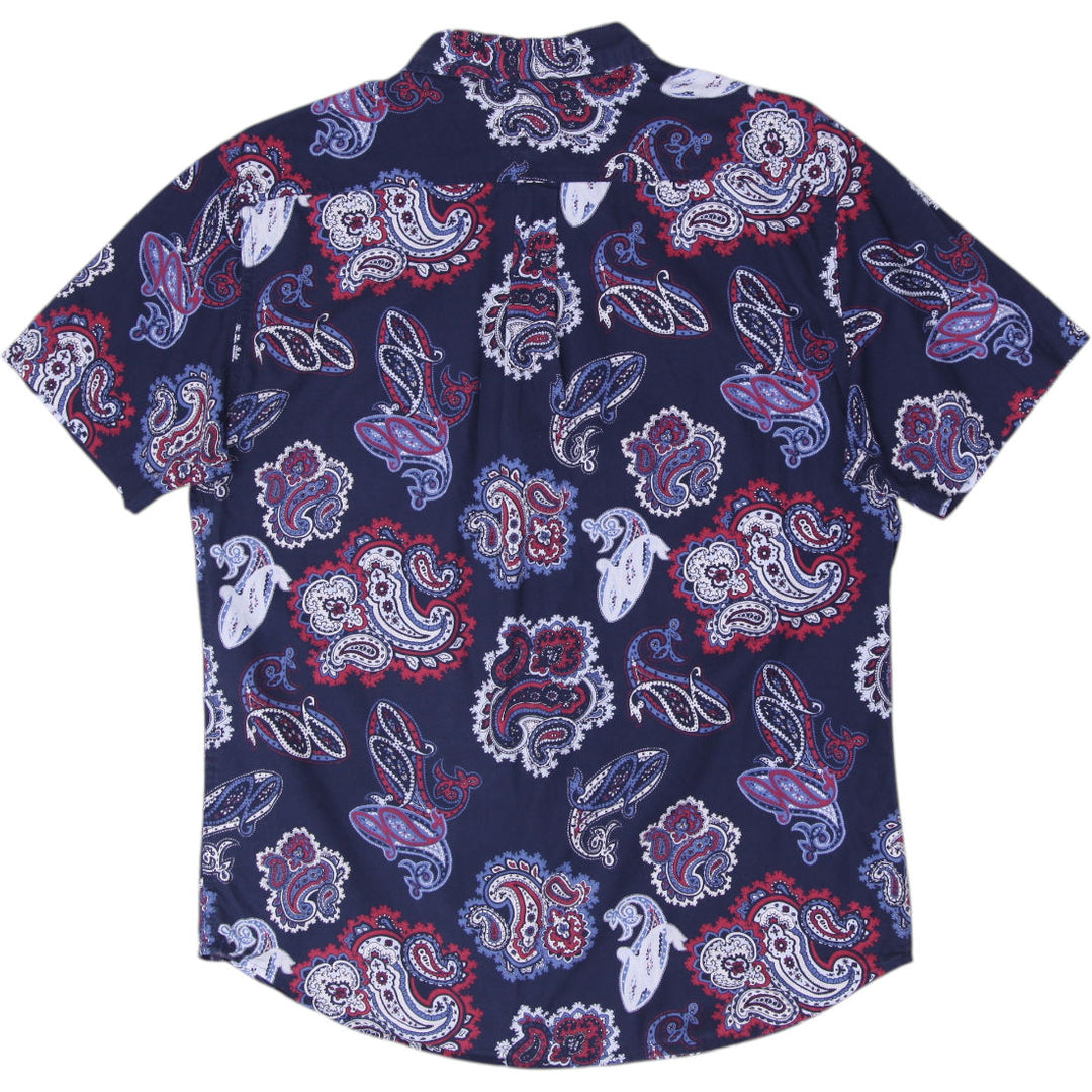 Mens Levi's Short Sleeve Paisley Button Down Shirt Size L