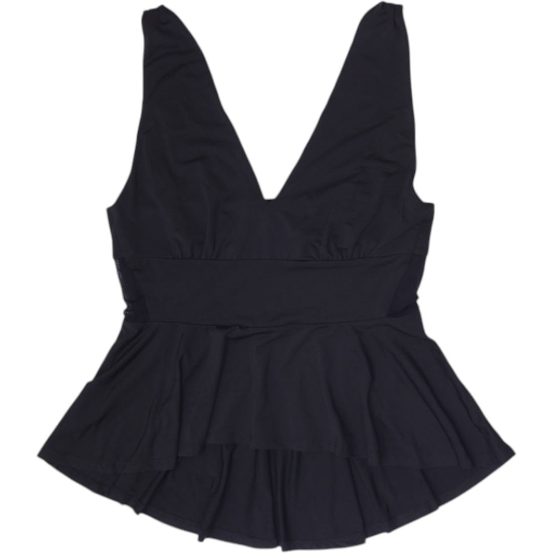 Y2K Ladies Bebe V-Neck Peplum Tankini Swim Top