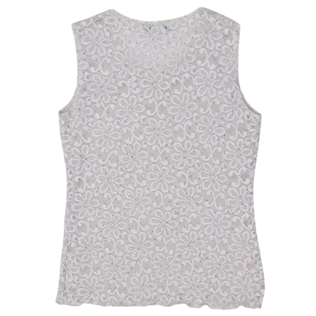 Y2K Ladies Brochure Sleeveless Lace Top