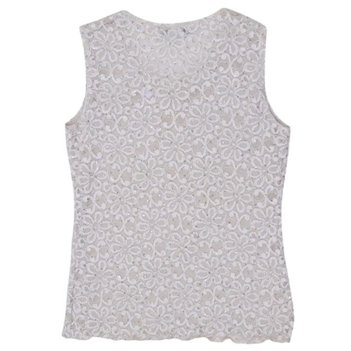 Y2K Ladies Brochure Sleeveless Lace Top