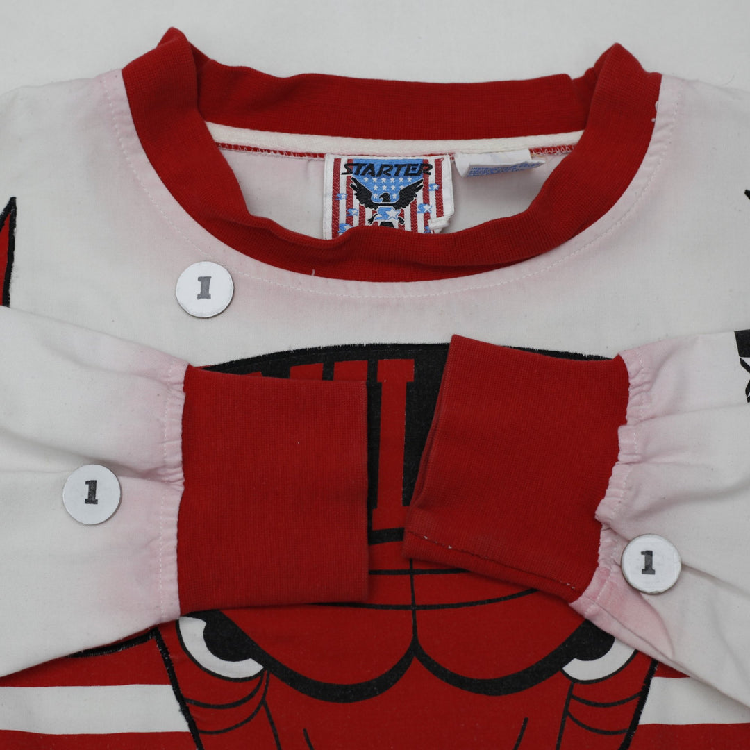 Vintage 90s Starter Chicago Bulls Pullover Jacket L | Migration_Jackets - Detail View | Fashion Rerun