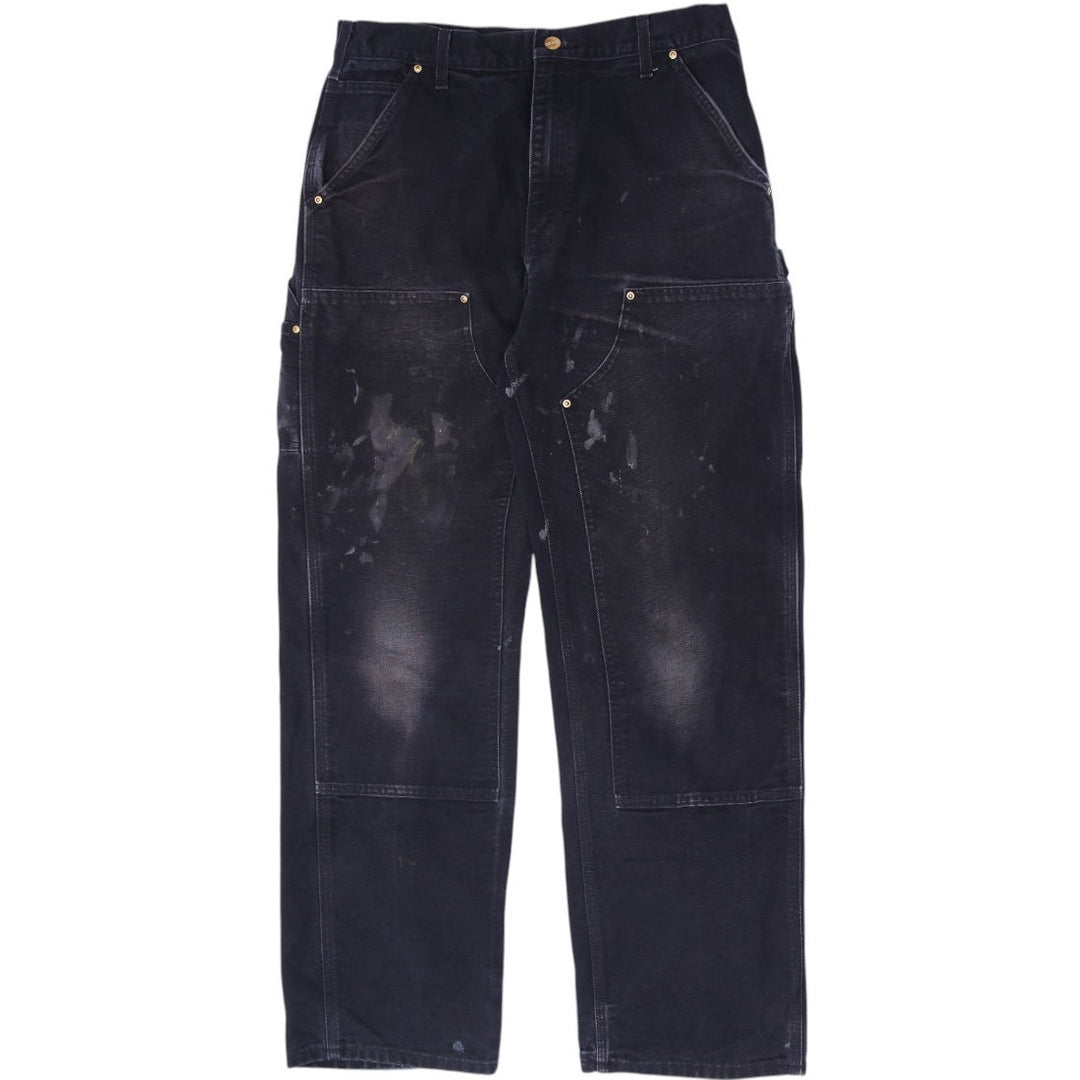 Vintage Carhartt B01-BLK Loose Original Fit Double Knee Made In USA Pants