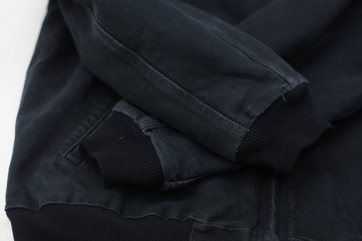 Mens J268 BLK Carhartt Zipper Hooded Quilt Lined Jacket