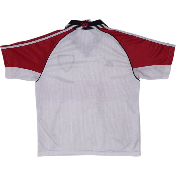 Vintage 90s Boys Adidas VFB Stuttgart Soccer Jersey White Size M | Migration_Jerseys - Side View | Fashion Rerun