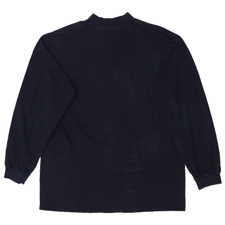 90's Vintage Nike Swoosh Embroidered Mock Long Sleeve T-Shirt  Black Made in USA XL - Fashion Rerun Vintage Migration_T-Shirt