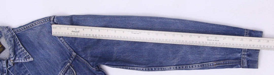 Vintage Ladies Lee Washed Blue Classic Style Denim Trucker Jacket Size L | Migration_Jackets - View 11 | Fashion Rerun