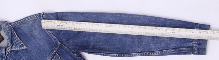 Vintage Ladies Lee Washed Blue Classic Style Denim Trucker Jacket Size L | Migration_Jackets - View 11 | Fashion Rerun