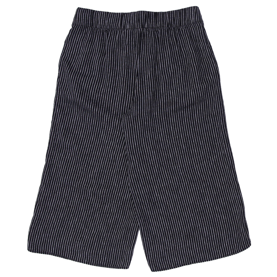 Ladies Gap Striped Belted Cropped Wide Pants