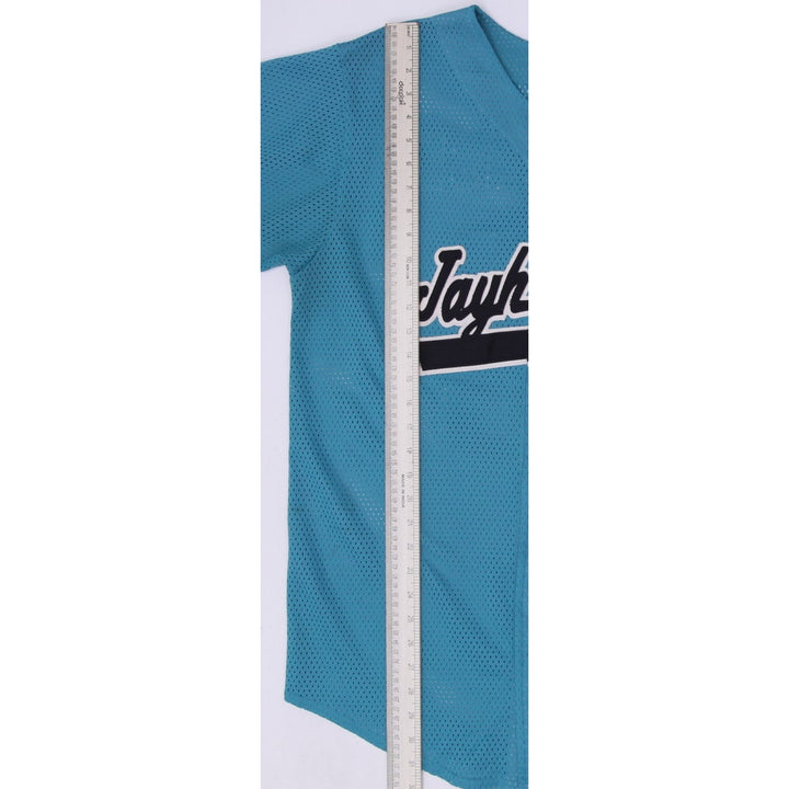Vintage Tag Team Jayhawks Baseball Jersey Teal Mesh #32 Made In USA Size XL | Migration_Jerseys - View 6 | Fashion Rerun