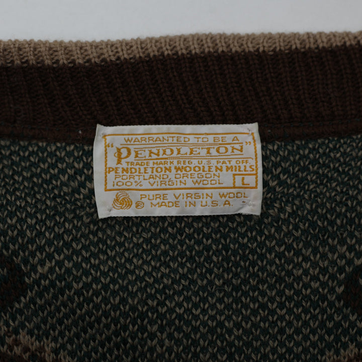 Vintage 1970s Pendleton Woolen Mills Longline Button-up Cardigan Sweater USA L