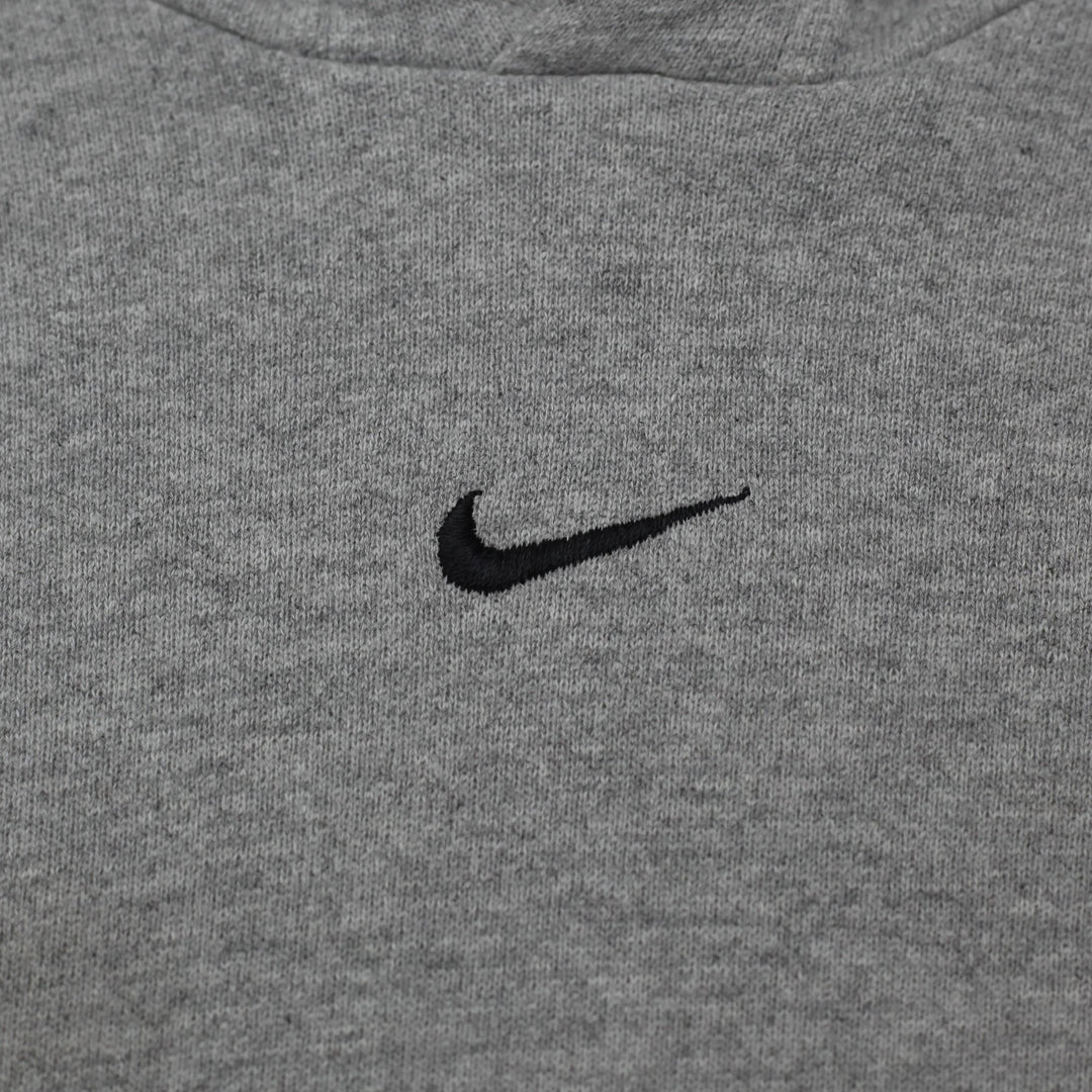 Vintage 90s Nike Center Swoosh Gray Pullover Hoodie Size XL | Migration_Hoodies - Detail View | Fashion Rerun