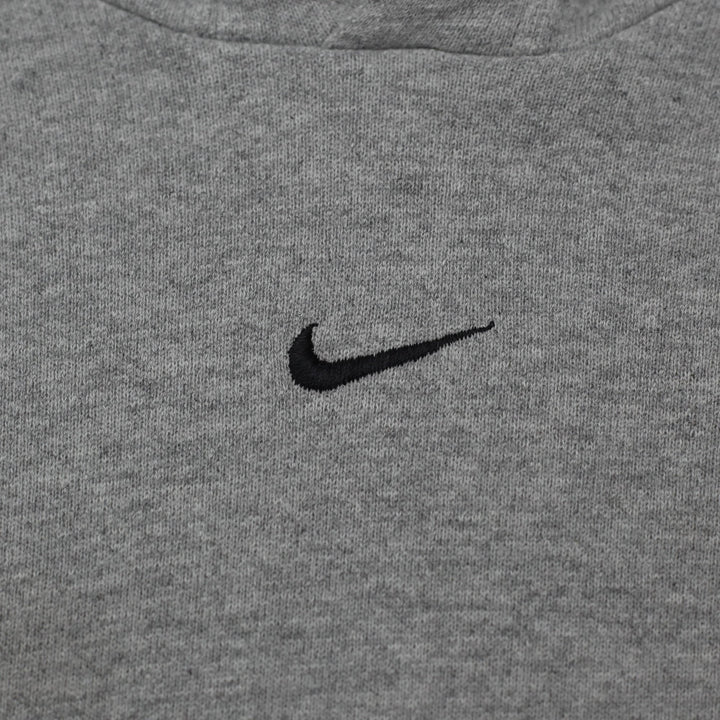 Vintage 90s Nike Center Swoosh Gray Pullover Hoodie Size XL | Migration_Hoodies - Detail View | Fashion Rerun
