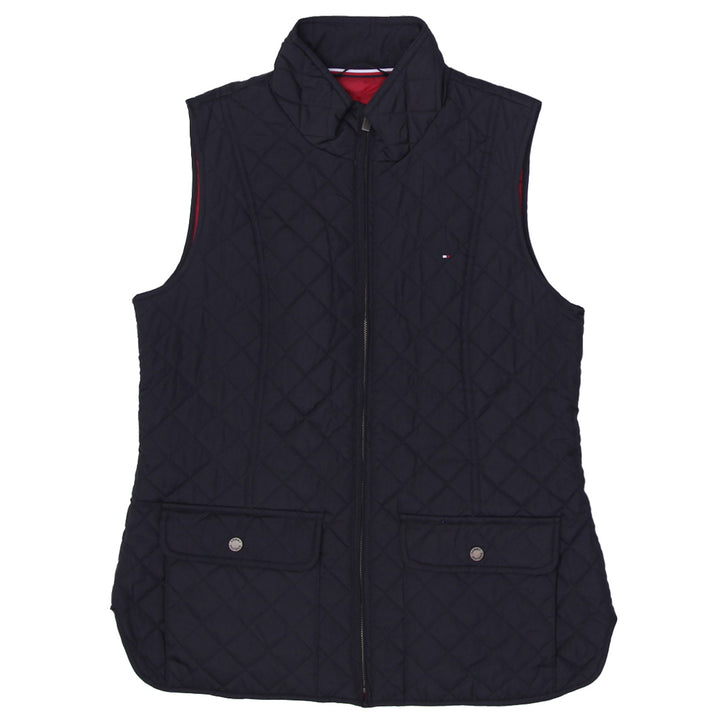 Ladies Tommy Hilfiger Vest Black Quilted Zip Front Sleeveless Jacket