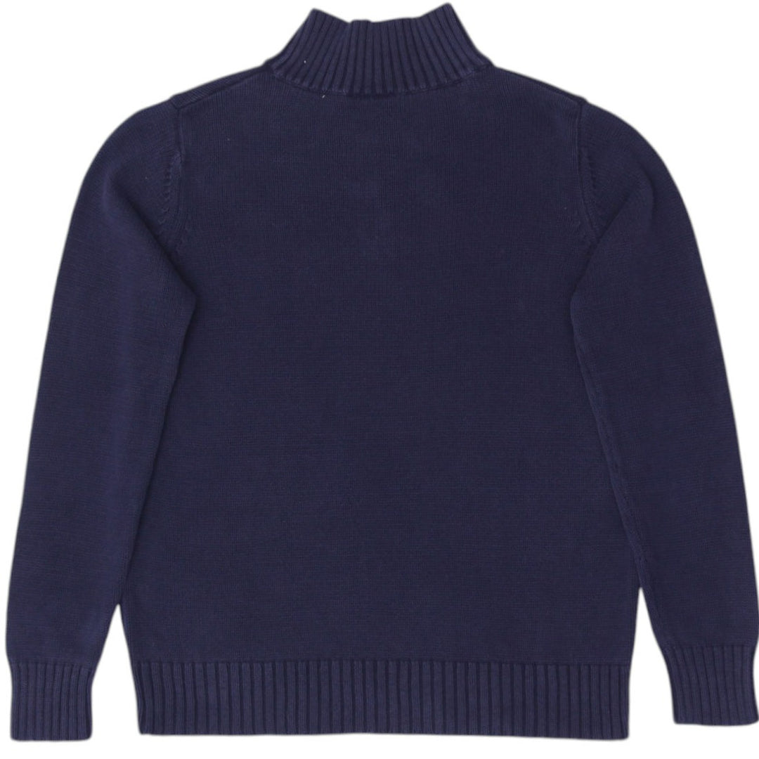 Vintage Ralph Lauren Polo Jeans Company Flag Navy Mock Neck Sweater S
