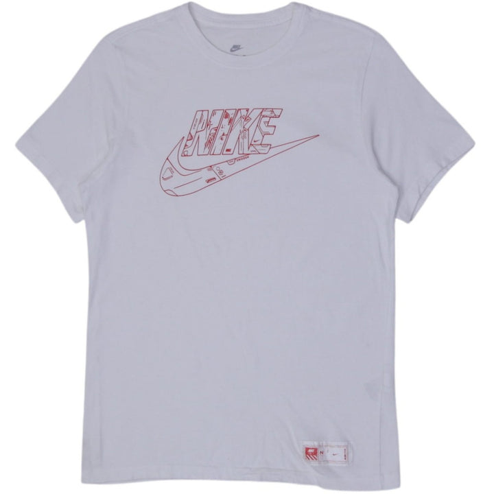 Mens Nike T-Shirt White Graphic Logo Short Sleeve