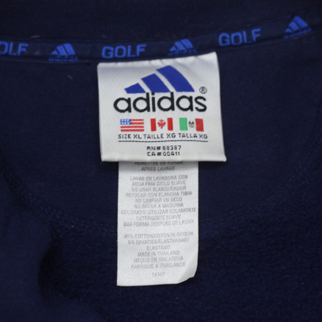 Vintage Adidas Golf Embroidered Quarter Zip Sweatshirt - Fashion Rerun Vintage Migration_Sweaters