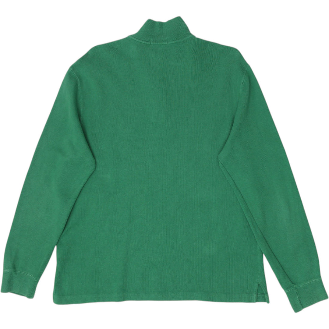 Mens Polo Ralph Lauren 1/4 Zip Cotton Sweater Size L