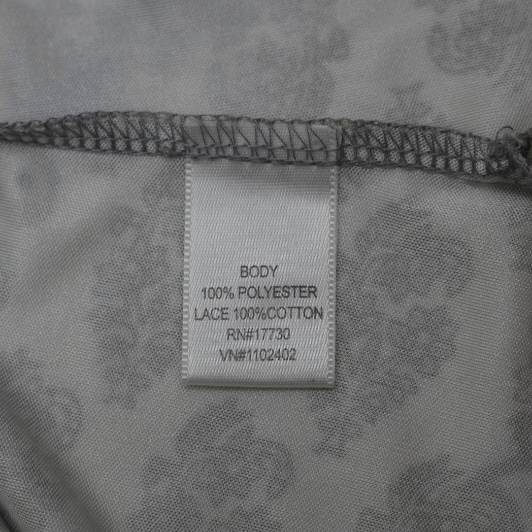 Y2K Ladies Xhilaration Earth Tone Paisley Lace Trim Cami Strappy Top Medium