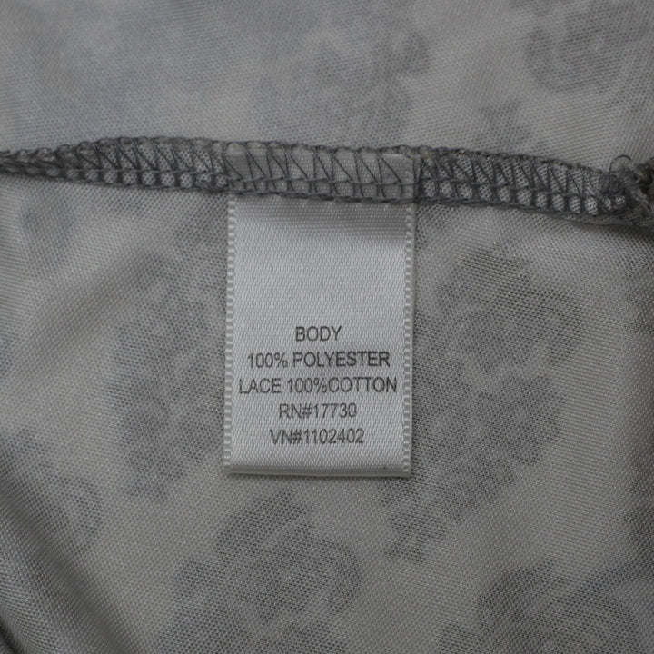 Y2K Ladies Xhilaration Earth Tone Paisley Lace Trim Cami Strappy Top Medium