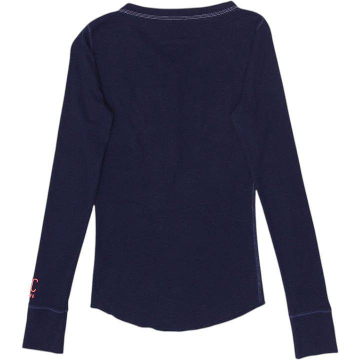 Y2K Ladies Aeropostale Henley Graphic Long Sleeve Top Size L