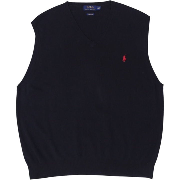 Mens Polo Ralph Lauren Pima Cotton Sleeveless V-Neck Sweater