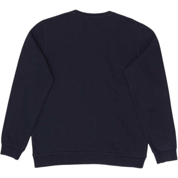 Mens Embroidered Nike Swoosh Logo Black Crewneck Sweatshirt