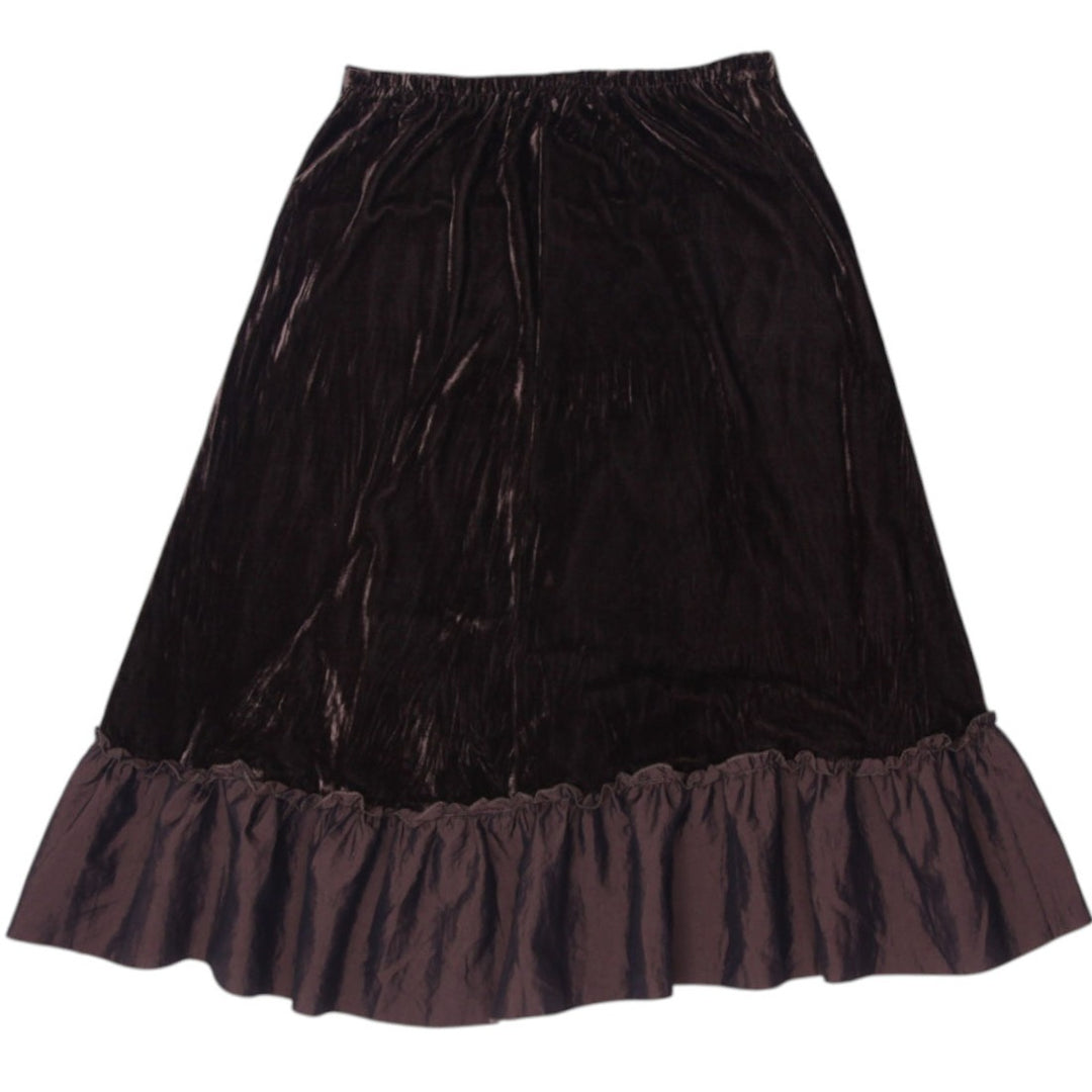 Y2K Ladies Skirt Multi Color Velvet Patterned Bohemian